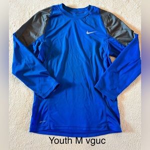 Nike Blue Long Sleeve Shirt Size YM